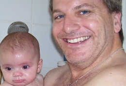 Sienna and Daddy Having A Shower