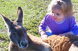 Sienna With A Kangaroo