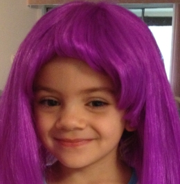 Sienna with purple hair